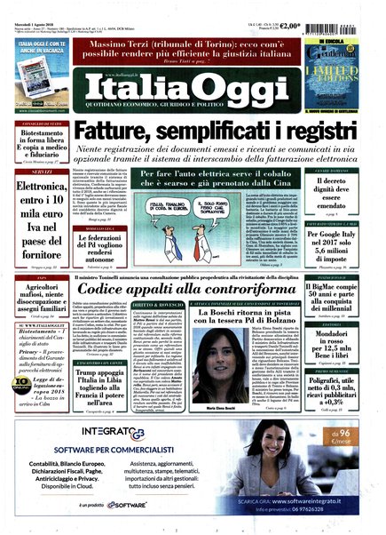 Italia oggi : quotidiano di economia finanza e politica